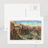 Uitzicht van de Schakelaar terug, Mt. Carmel Highw Briefkaart (Voorkant / Achterkant)