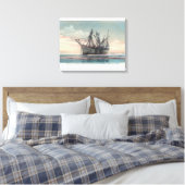 Uitzicht van de Scheepsramp van Peter Iredale Canvas Afdruk (Insitu (Slaapkamer))