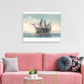 Uitzicht van de Scheepsramp van Peter Iredale Canvas Afdruk (Insitu (Woonkamer))