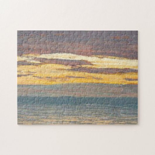 Uitzicht van de Seine bij Sunset Monet Fine Art Legpuzzel (Horizontaal)