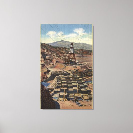 Uitzicht van de Shasta-dam Canvas Afdruk (Voorkant)