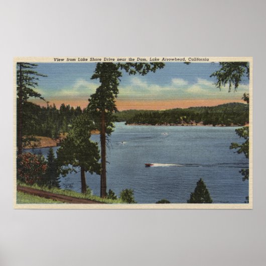 Uitzicht van de Shore Drive, nabij stuwdam Poster (Voorkant)