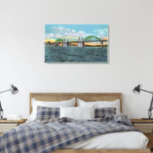 Uitzicht van de Siuslaw River Bridge Canvas Afdruk (Insitu (Slaapkamer))
