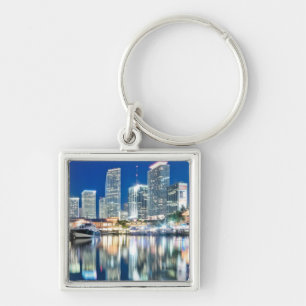 Uitzicht van de skyline met reflectie in water, Mi Sleutelhanger