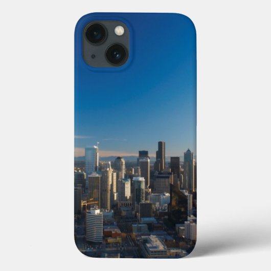 Uitzicht van de skyline van de stad Seattle Case-Mate iPhone Case (Achterkant)