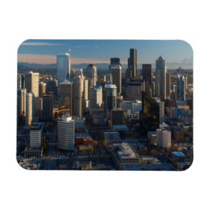Uitzicht van de skyline van de stad Seattle Magneet