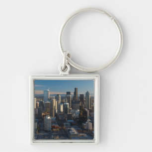 Uitzicht van de skyline van de stad Seattle Sleutelhanger