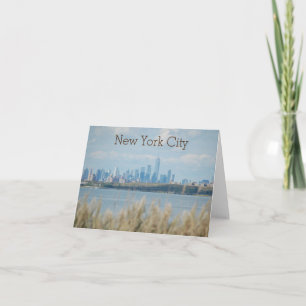 Uitzicht van de skyline van New York vanaf Meadow Bedankkaart