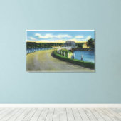 Uitzicht van de Southport-brug Canvas Afdruk (Insitu (Houten vloer))