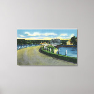Uitzicht van de Southport-brug Canvas Afdruk