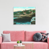 Uitzicht van de Sphinx Head CaveLa Jolla, CA Canvas Afdruk (Insitu (Woonkamer))