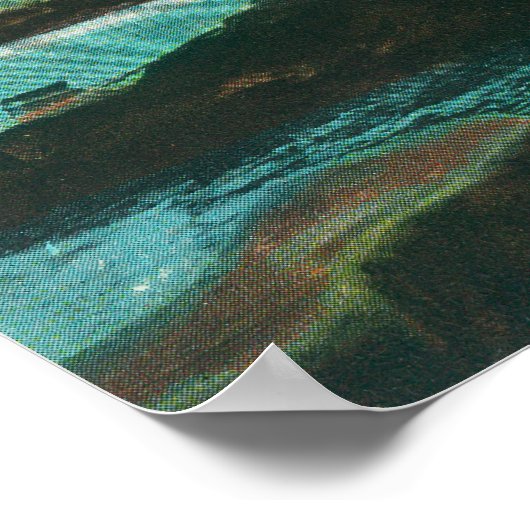 Uitzicht van de Sphinx Head CaveLa Jolla, CA Poster (Hoek)