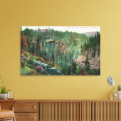 Uitzicht van de spoorweg canvas afdruk (Insitu (Woonkamer))