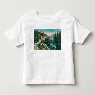 Uitzicht van de spoorweg van de zuidelijke Stille  Kinder Shirts