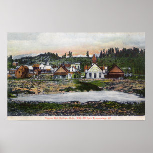 Uitzicht van de Springs en de stad Poster