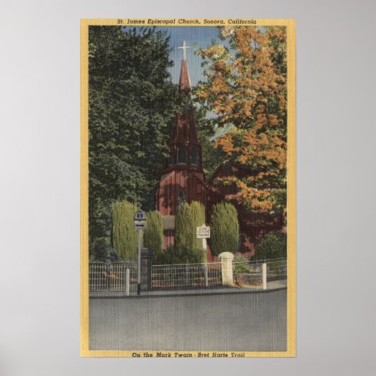Uitzicht van de St. James Episcopale Kerk Poster (Voorkant)