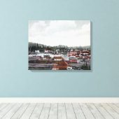 Uitzicht van de stad 2 canvas afdruk (Insitu (Houten vloer))