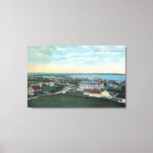 Uitzicht van de stad 4 canvas afdruk