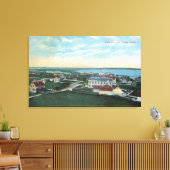 Uitzicht van de stad 4 canvas afdruk (Insitu (Woonkamer))