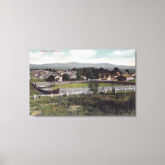 Uitzicht van de stad Alturas, CA Canvas Afdruk (Voorkant)