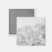 Uitzicht van de stad Avignon en de omgeving daarva Magneet (Voorkant / Achterkant)