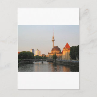 Uitzicht van de stad Berlijn op de Spree Briefkaart