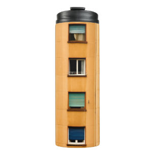 Uitzicht van de stad Bilbaoflat, architec Thermosbeker