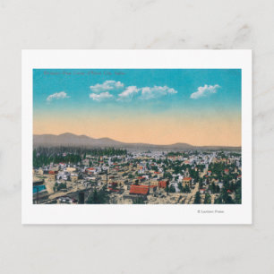 Uitzicht van de stad Coeur d'Alene, ID Briefkaart