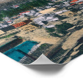 Uitzicht van de stad Coeur d'Alene, ID Poster (Hoek)