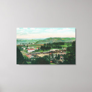 Uitzicht van de stad Colfax, CA 2 Canvas Afdruk