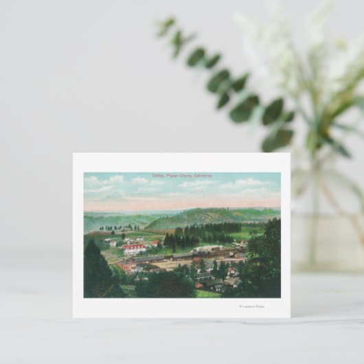 Uitzicht van de stad Colfax, CA Briefkaart (Staand voorkant)