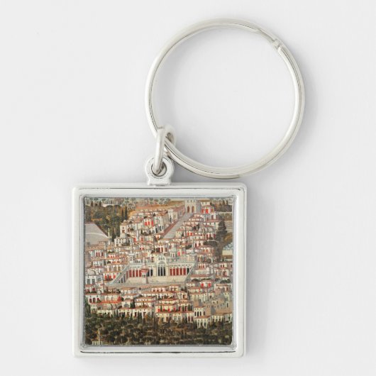 Uitzicht van de stad Damascus Sleutelhanger (Voorkant)
