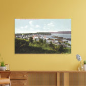 Uitzicht van de stad en de baai van Coos Canvas Afdruk (Insitu (Woonkamer))