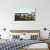 Uitzicht van de stad en de baai van Coos Canvas Afdruk (Insitu (Slaapkamer))