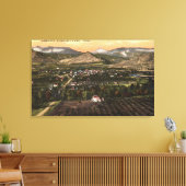 Uitzicht van de stad en de vallei canvas afdruk (Insitu (Woonkamer))