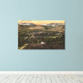 Uitzicht van de stad en de vallei canvas afdruk (Insitu (Houten vloer))