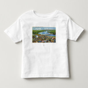 Uitzicht van de stad en het Connecticut Kinder Shirts