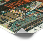 Uitzicht van de stad en het hooggebergte poster (Hoek)