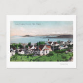 Uitzicht van de stad en het meer van Ewauna Briefkaart (Voorkant)