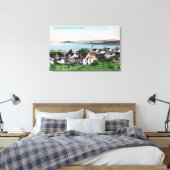 Uitzicht van de stad en het meer van Ewauna Canvas Afdruk (Insitu (Slaapkamer))