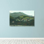 Uitzicht van de stad en Mt. Tamalpais Canvas Afdruk (Insitu (Houten vloer))