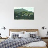Uitzicht van de stad en Mt. Tamalpais Canvas Afdruk (Insitu (Slaapkamer))