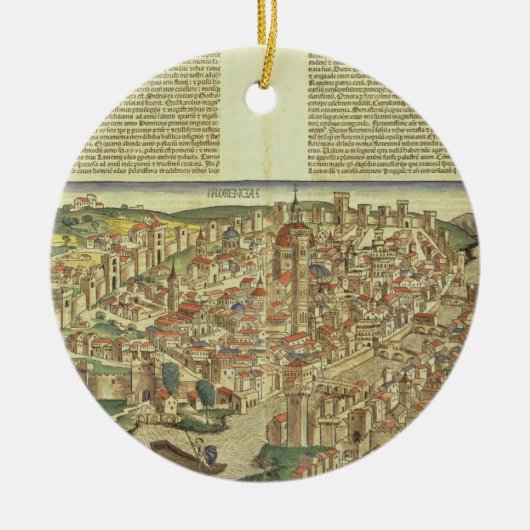 Uitzicht van de stad Florence, Nure Keramisch Ornament (Voorkant)