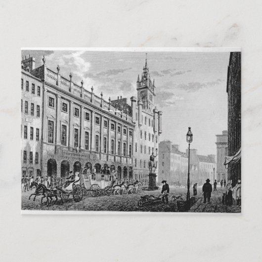 Uitzicht van de stad Hall, Exchange, Glasgow Briefkaart (Voorkant)