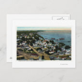 Uitzicht van de stad langs de oostkust van Pilgrim Briefkaart (Voorkant / Achterkant)