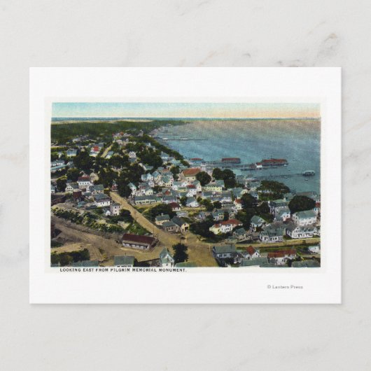 Uitzicht van de stad langs de oostkust van Pilgrim Briefkaart (Voorkant)