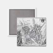 Uitzicht van de stad Luik Magneet (Voorkant / Achterkant)