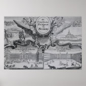 Uitzicht van de stad Madrid Poster (Voorkant)