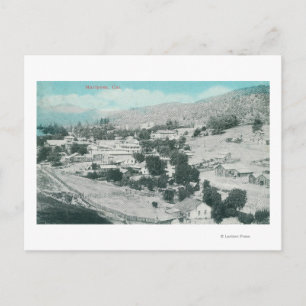 Uitzicht van de stad Mariposa, CA Briefkaart
