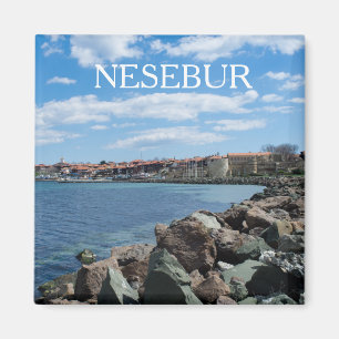 Uitzicht van de stad Nesebur, Bulgarije Magneet